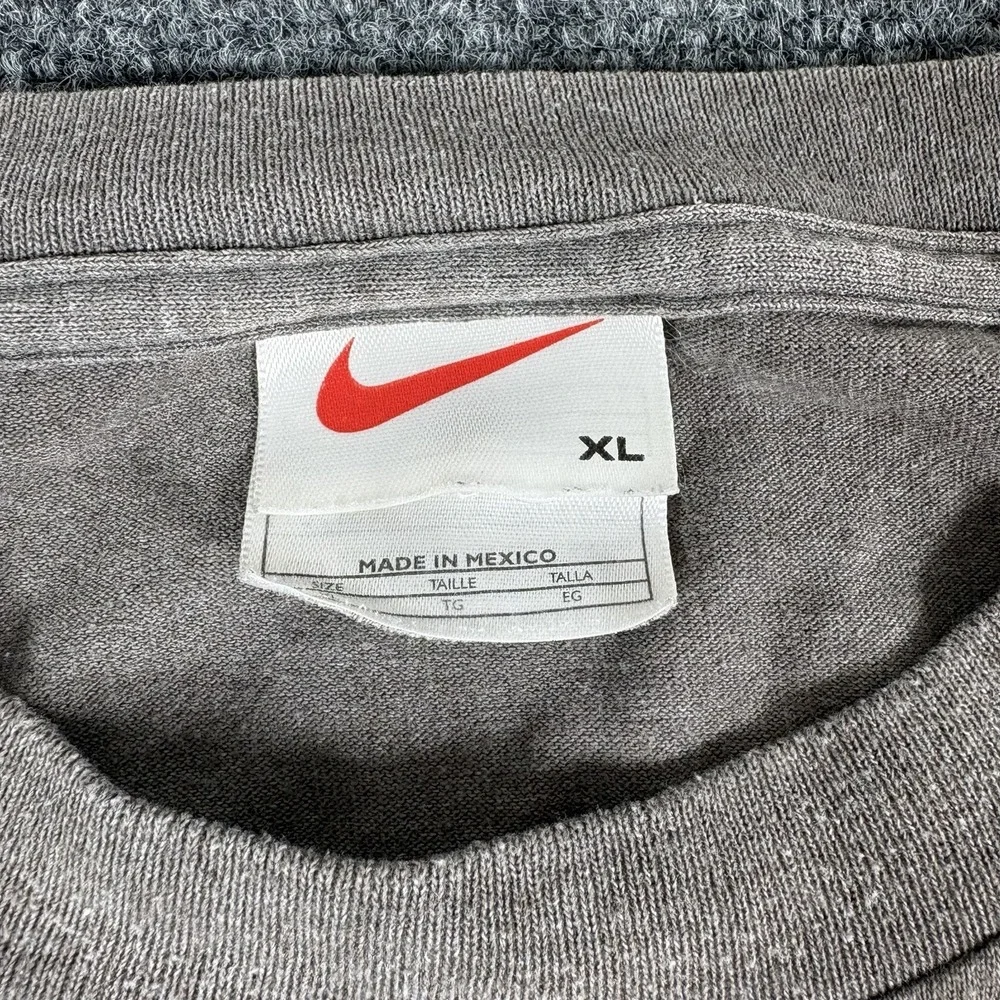 Vintage 90s Y2k Nike Shirt Mens Size XL Heather Brown Logo Swoosh White Tag Fade